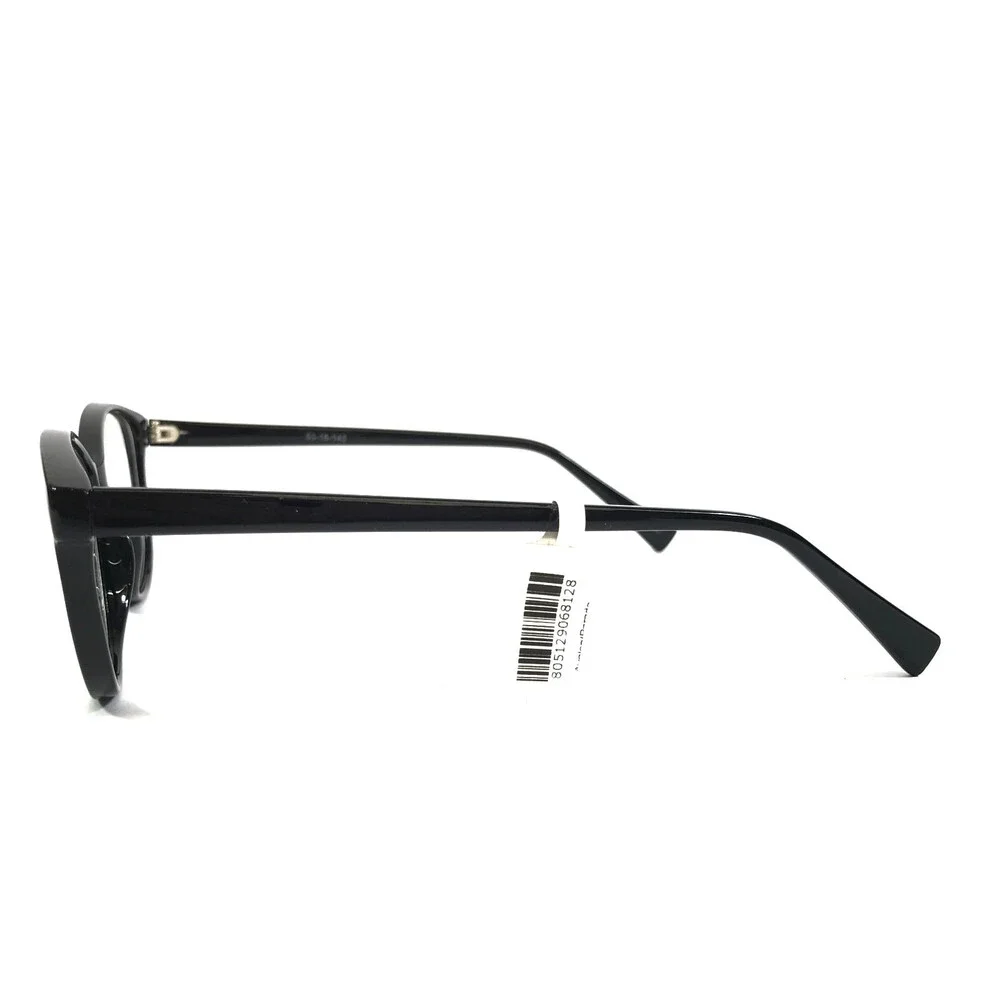 Parade Eyeglasses Frames 1108 Polished Black Cat Eye Full Rim 53-15-143